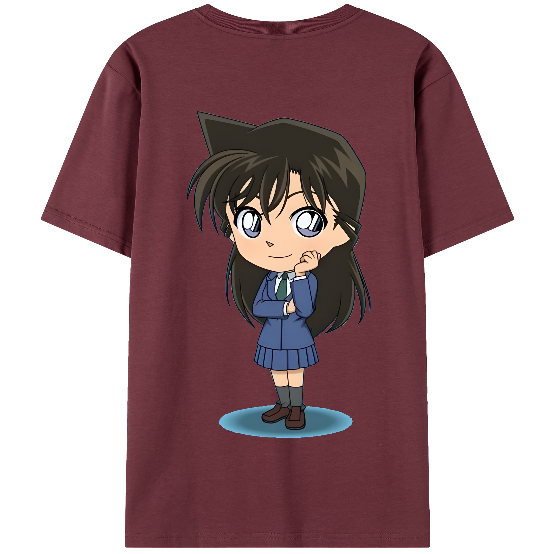 （画像用） 名探偵コナン 毛利 蘭 もうり らん、モーリ ラン Detective Conan Rachel Moore 綿100％半袖Tシャツ（背面プリント）